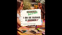 Concours Côté Sushi Thionville pour gagner un an de sushis, promotion avec modalités de participation indiquées.