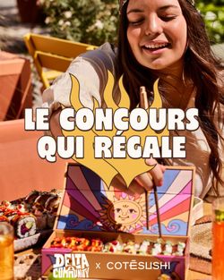Concours Côté Sushi avec assortiment de sushi à emporter pour livraison ou repas à emporter du restaurant japonais.