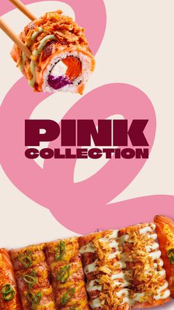 Sushi à emporter avec garnitures variées de la Pink Collection proposée par Côté Sushi Wasquehal.